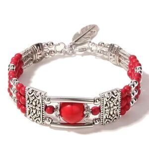 ‎BOHO VINTAGE DESIGN SILVER BRACELET
